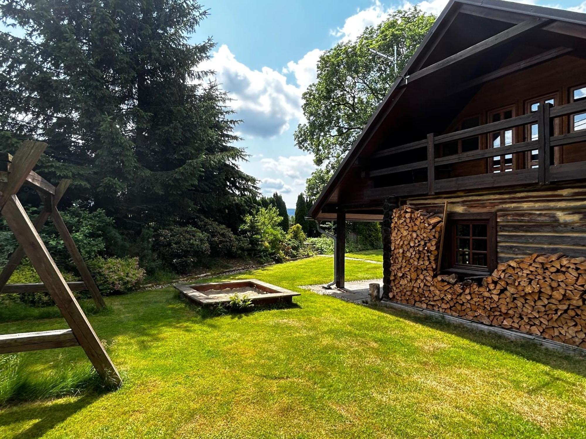 Log Cabin In Czech-Saxon Switzerland Sluknov Exterior photo